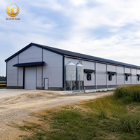 Bâtiment avicole préfabriqué en acier, poulailler, bâtiment pour poulets de chair, bâtiment pour poules pondeuses, hangar agricole, entrepôt, garage, abri
