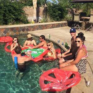 Tapis de Mahjong en PVC Durable avec Support à Boissons Flottant et Étanche pour Domino, Mahjong, Poker – Portable pour 4 Joueurs - Product Image 6