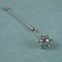 Acier chirurgical Trident de Neptune et Meteor Marteau Oreille Industriel Piercing Oreille Droite Barbell Anneau Corps Piercing Bijoux