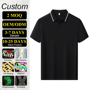 Polo de luxe en mélange de soie de mûrier et de lin pour homme, antibactérien 7A, UPF 50+, t-shirt technique rafraîchissant, grandes tailles jusqu'à 6XL - Product Image 1