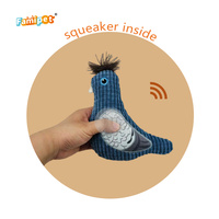 Famipet Fabricant, Vente en gros personnalisée, Nouveau jouet couineur pour chien en peluche douce, design oiseaux, avec effet froissé et son couineur