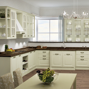 Úc tiêu chuẩn Modular sơn mài tủ bếp với đá cẩm thạch nhân tạo Countertop Acrylic kết thúc Trắng độ bóng cao - Product Image 3