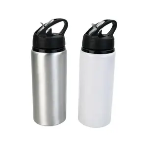 Пустой Дизайн Спортивная Бутылка алюминиевая металлическая широкая сублимационная бутылка для воды