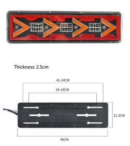 12/24v Led camion feu arrière remorque trafic étanche feux d'avertissement coulant <span class=keywords><strong>Signal</strong></span> lumineux camion arrêt frein feu de recul - Product Image 2