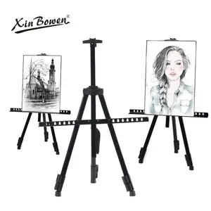 Xinbowen Sketch Drawing Menampilkan Kuda-kuda 52-160 Cm Disesuaikan Lukisan Logam Kuda-kuda Tripod Baja Meja Kuda-kuda