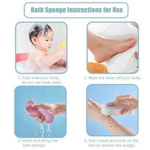 3D Melamine Resin Sponge Exfoliating Bath Scrubbing Sponge Soft Body Scrubber Shower Brush Dead Skin Remover White High Water - Product Image 3