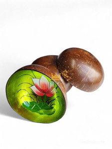 Exquisite Inlaid Lacquer <b>Coconut</b> <b>Shell</b> Bowls Handmade Sustainable Tropical Style Bowls for Eco-Conscious - Product Image 3
