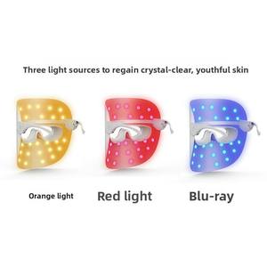 Masker Terapi LED Medis Langsung |   Perangkat Perawatan Wajah Rumahan 4-in-1 400mAh Isi Ulang 3 Warna Pelindung Mata ABS+PET Light Guide - Product Image 4