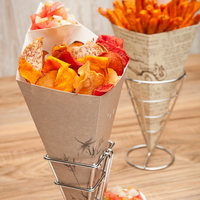 Cono de papel Kraft biodegradable con logotipo personalizado y económico para aperitivos, pan, Pizza, artesanías de Chocolate, desaparición sin azúcar