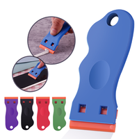Auto voiture outil de nettoyage rasoir grattoir acier Fiber vinyle Wrap Film four teinte propre raclette enlèvement de colle mastic outils à main