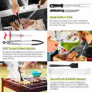 Kit de Accesorios para Plancha, 38 Piezas, Espátula para Plancha Plana, Juego de Herramientas para Asar - Product Image 4