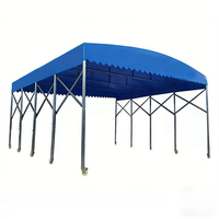 Tente mobile pliable en PVC, résistante à l'eau et aux UV, auvent télescopique rétractable, abri extérieur mobile