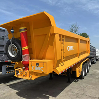Semi-remorque benne basculante CIMC 3 essieux 60 tonnes pour tracteur, type de benne optionnel