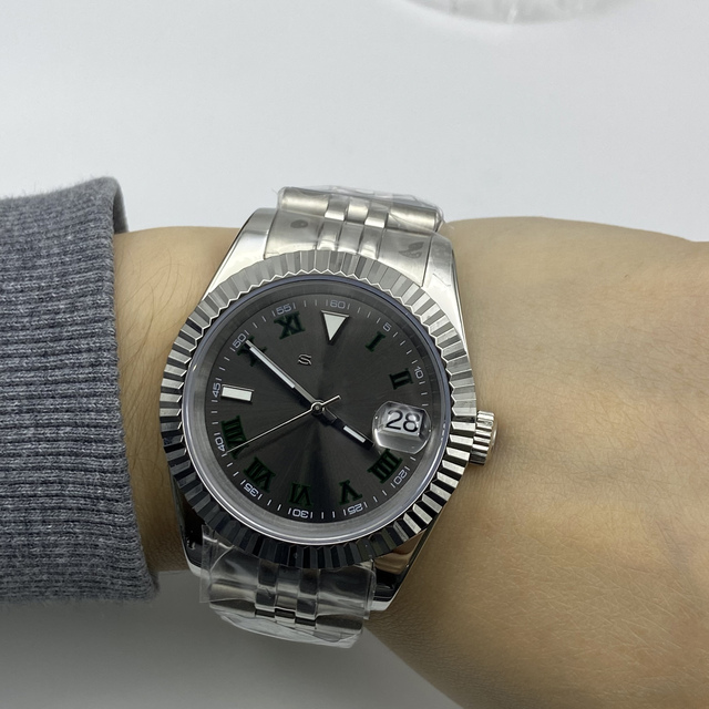 Sapphire Crystal Glass Japan NH35 Automatic Mechanical Movement Roman Dial Men's Modified Watches