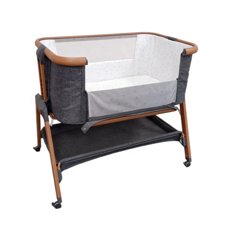 Cama de bebé para recién nacidos, cuna plegable portátil para bebé, cuna de Metal para bebé, cuna Cunas de Bebe, camas para niños unidas a la cama para adultos