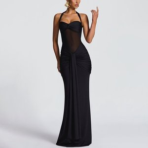 2025 <span class=keywords><strong>para</strong></span> <span class=keywords><strong>Amazon</strong></span> Cross-Border nuevo vestido <span class=keywords><strong>de</strong></span> mujer Sexy sin espalda diseño <span class=keywords><strong>de</strong></span> cadera encaje decoración tela <span class=keywords><strong>de</strong></span> gasa estilo Casual <span class=keywords><strong>para</strong></span> verano - Product Image 3