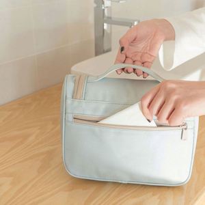 Travel Portable Oxford Cloth Beauty Cosmetic Case Hanging Makeup Toiletry Bag With <b>Hook</b> - Product Image 4