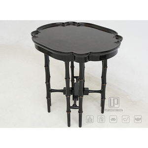 Hiện Đại Tối Giản Tất Cả Các Màu Đen Thanh Lịch Vòng Bên Bàn Bàn Cà Phê Bằng Gỗ Cho Phòng Khách Sạn Căn Hộ - Product Image 1