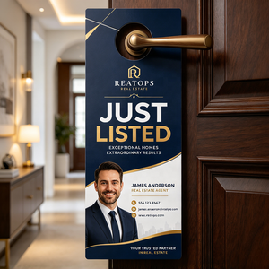 Flyers imprimés en gros pour accrocher à la porte, pour la promotion des agents immobiliers, la publicité de quartier, personnalisables - Product Image 1