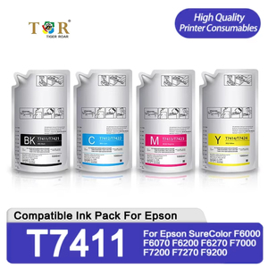 Recharge d'encre de sublimation T741X T742X T46 en sachet de 1000 ml 1100 ml pour imprimante Epson SureColor SC-F6000 SC-F7000 SC-F9000 avec puce - Product Image 3