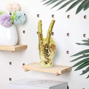 Oro Polyresin gesto della mano segno di pace accenti decorazioni soprammobili dito medio scherzo pratico regali di Halloween figurina - Product Image 3