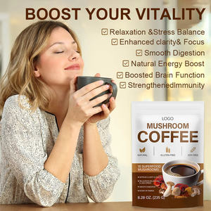 Marque privée Organique Reishi Instantané Champignon & Crinière de Lion Extrait de Café Poudre Supplément à Base de Plantes pour Adultes Boost Brain Power - Product Image 5