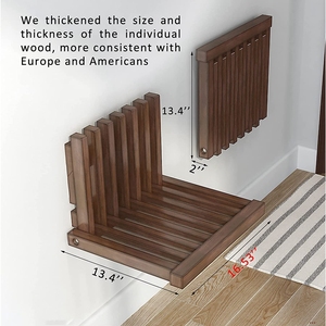 Siège <span class=keywords><strong>de</strong></span> douche pliable mural <span class=keywords><strong>en</strong></span> bambou éco-responsable Eco Go <span class=keywords><strong>pour</strong></span> <span class=keywords><strong>salle</strong></span> <span class=keywords><strong>de</strong></span> <span class=keywords><strong>bain</strong></span> et salon, design contemporain - Product Image 4