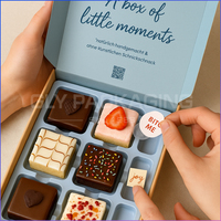 Vente en gros Boîte d'emballage de beignets imprimée personnalisée avec logo pour les mini cupcakes cookies brownies et cadeaux d'aliments cuits au four