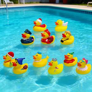 Personalizada masa impresa PVC 9 centímetros de gran tamaño de goma en forma de pato bañera juguetes de baño que incorporan diseños de patrones - Product Image 2