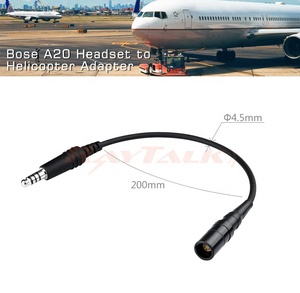 Câble pour <span class=keywords><strong>casque</strong></span> d'aviation Raytalk, <span class=keywords><strong>casque</strong></span> d'aviation général A20 avec prise 6 broches pour hélicoptère - Product Image 5