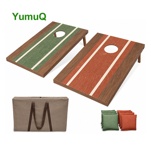 YumuQ Ensemble <span class=keywords><strong>de</strong></span> Cornhole Portable en Contreplaqué, Planches Pliantes avec 8 Sacs <span class=keywords><strong>de</strong></span> Haricots pour le Camping, la Plage et les <span class=keywords><strong>Jeux</strong></span> <span class=keywords><strong>de</strong></span> Jardin - Product Image 1