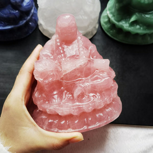 Statue de Bouddha Améthyste Grande Taille Sculpté à la Main Cristal Rose Quartz Bouddha <span class=keywords><strong>Sculpture</strong></span> - Product Image 4
