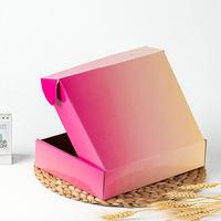 Boîte d'expédition en carton ondulé rose clair de différentes tailles, personnalisée, de qualité supérieure, découpée à la forme, pour emballage postal de cosmétiques