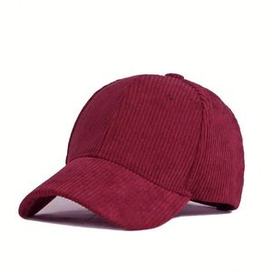 Nuevas Gorras Deportivas de Pana Cálidas de Invierno a la Moda, Gorra de Béisbol de 6 Paneles, Gorras de Béisbol Lisas sin Estampado - Product Image 2
