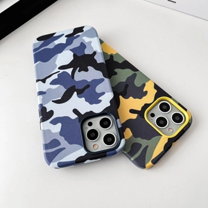 Étui magnétique en cuir Camouflage en cuir véritable avec flanelle Imitation copie étuis de téléphone portable originaux pour <span class=keywords><strong>iphone</strong></span> 15 14 13 12p - Product Image 6