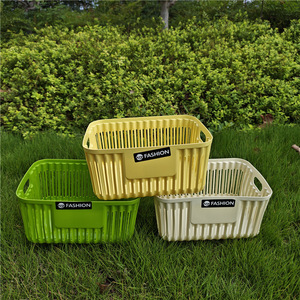 Cestas de Almacenamiento de Plástico Rectangulares con Asas 26x19x13cm para Organización de Escritorio de Oficina - Product Image 1