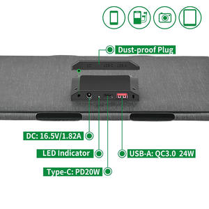 แผงโซลาร์เซลล์30W ขนาดเล็กพับได้สำหรับโทรศัพท์แล็ปท็อปเครื่องชาร์จพลังงานแสงอาทิตย์พอร์ต USB น้ำหนักเบาออกแบบได้เอง - Product Image 3