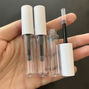 ISMAN Stock Flacon <span class=keywords><strong>Mini</strong></span> Rond Transparent 1ml pour Eyeliner avec Bouchon Blanc, Flacon de Sérum de Croissance des Cils, Vente en Gros, Marque Privée, Nouveau Produit Professionnel - Product Image 1