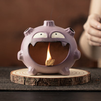 Brûleur d'encens en céramique de Dehua à gaz pour maison et bureau, écologique, pour purification aromatique, toutes saisons