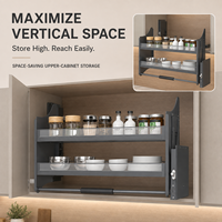 Support de rangement mural multifonctionnel et écologique, optimisé pour l'espace, avec cadre métallique robuste pour cuisine