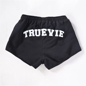 Custom Tracksuit With 3D Embroidery Logo Zipper Cropped Hoodie <b>and</b> <b>Shorts</b> <b>Set</b> - Product Image 3