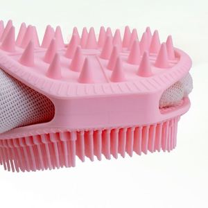 Hot Selling Double-Sided Silicone Bath Body <b>Brush</b> Massage Scrubber Shower Exfoliating Cleaning <b>Brush</b> for Skin Care - Product Image 3