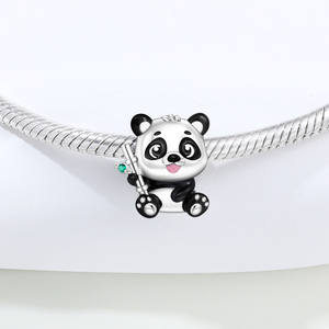 2026 Hot Selling White Copper Panda <b>Beaded</b> <b>Bracelet</b>, Cute, Unique, Versatile DIY <b>Bracelet</b> Jewelry Accessories Pendant Wholesale - Product Image 4