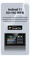 Amplificateur intelligent à système Android 7 pouces, commande musicale double zone, montage mural, USB, IPS, commande vocale