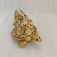 Boîte à bibelots en porcelaine à trois tortues empilées, porte-bonheur, pour la maison, cadeaux de Nouvel An, d'anniversaire, décoration intérieure