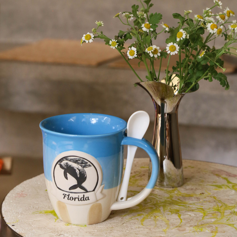Plain White Campfire Ceramic Mugs Custom