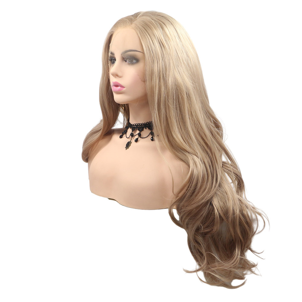 Meche – perruque Lace Front Wig synthétique ondulée naturelle, Extension capillaire moins chère, tresses pour personnes noires