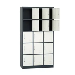 KD Structure Metal Locker Cabinet 15 Doors Locker Steel Locker Cabinet For School Gym Metal Cloth Storage Cabinet