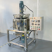 Machine homogénéisatrice cosmétique en acier inoxydable à chauffage enveloppé, automatique, pour la fabrication de shampoing, de savon liquide et de détergent