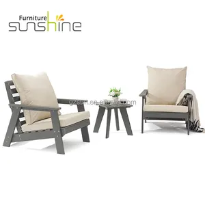 Sunshine – meubles de Patio extérieur 3 styles combinaison libre trois/Double/simple places meubles de jardin canapés en bois en plastique